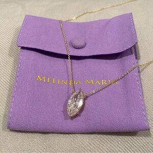 Melinda Maria The Monarch Marquise Cut Necklace in Gold